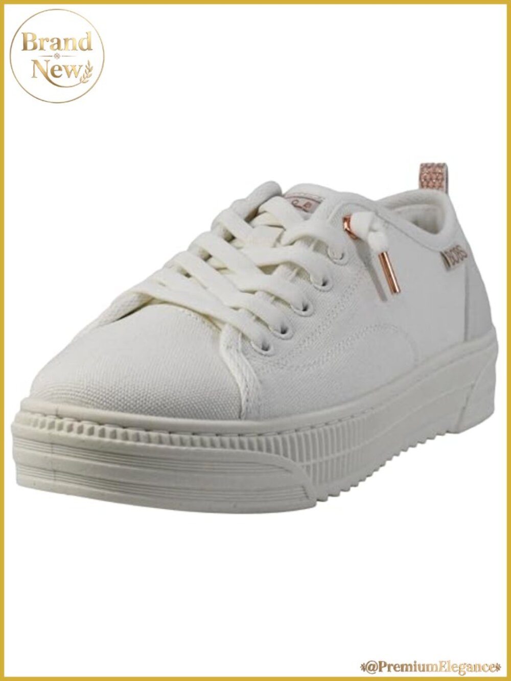 Skechers Bobs Copa Canvas Platform Sneakers Memory Foam Women's Shoes